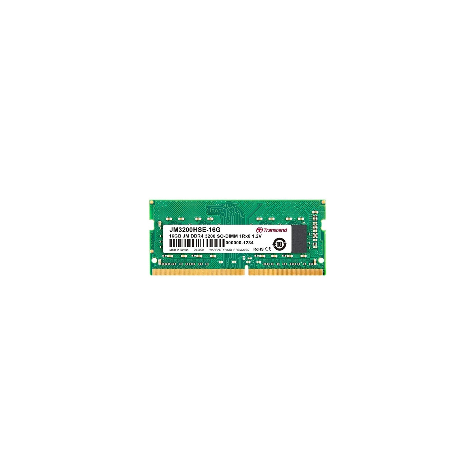 Модуль памяти для ноутбука SoDIMM DDR4 16GB 3200 MHz Transcend (JM3200HSE-16G)