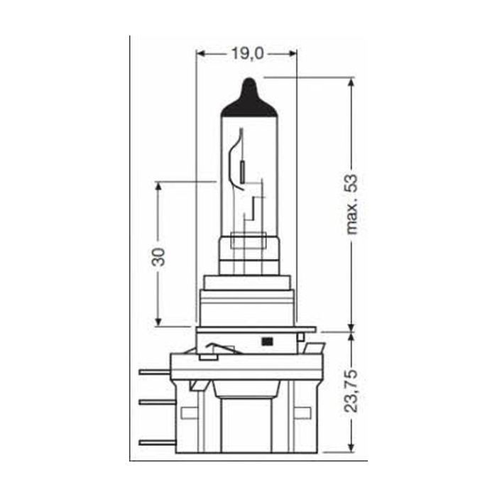 Автолампа Osram галогенова 55/15W (OS 64176) изображение 3
