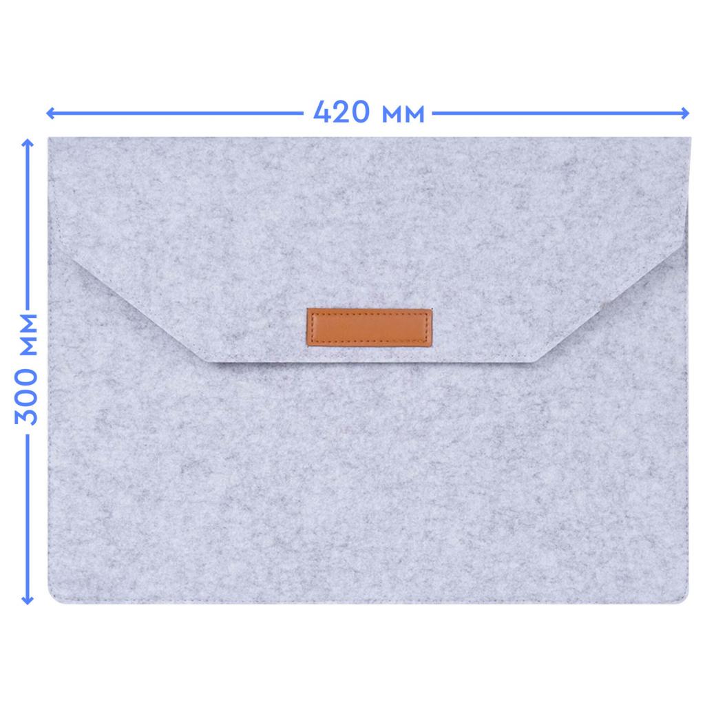 Чехол для ноутбука AirOn 15,6" Premium Grey (4822356710622) изображение 4