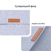 Чехол для ноутбука AirOn 15,6" Premium Grey (4822356710622) изображение 7