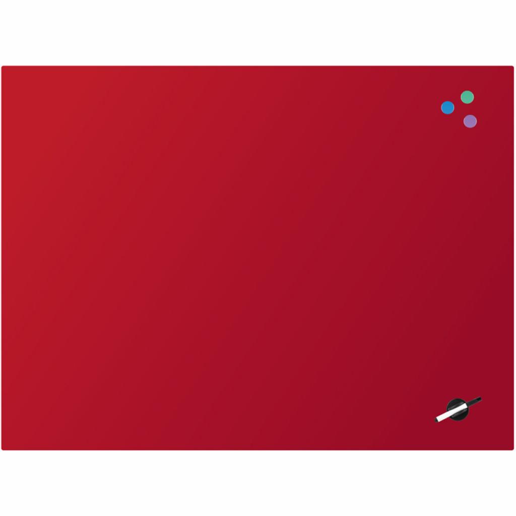 Офисная доска Axent стеклянная магнитно-маркерная 90x120 см, красная (9616-06-А)