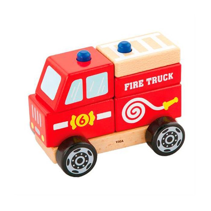 Розвиваюча іграшка Viga Toys пірамідка Пожежна машинка (50203FSC) зображення 2
