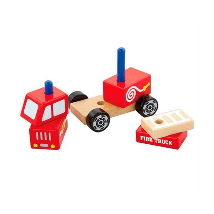 Розвиваюча іграшка Viga Toys пірамідка Пожежна машинка (50203FSC) зображення 3