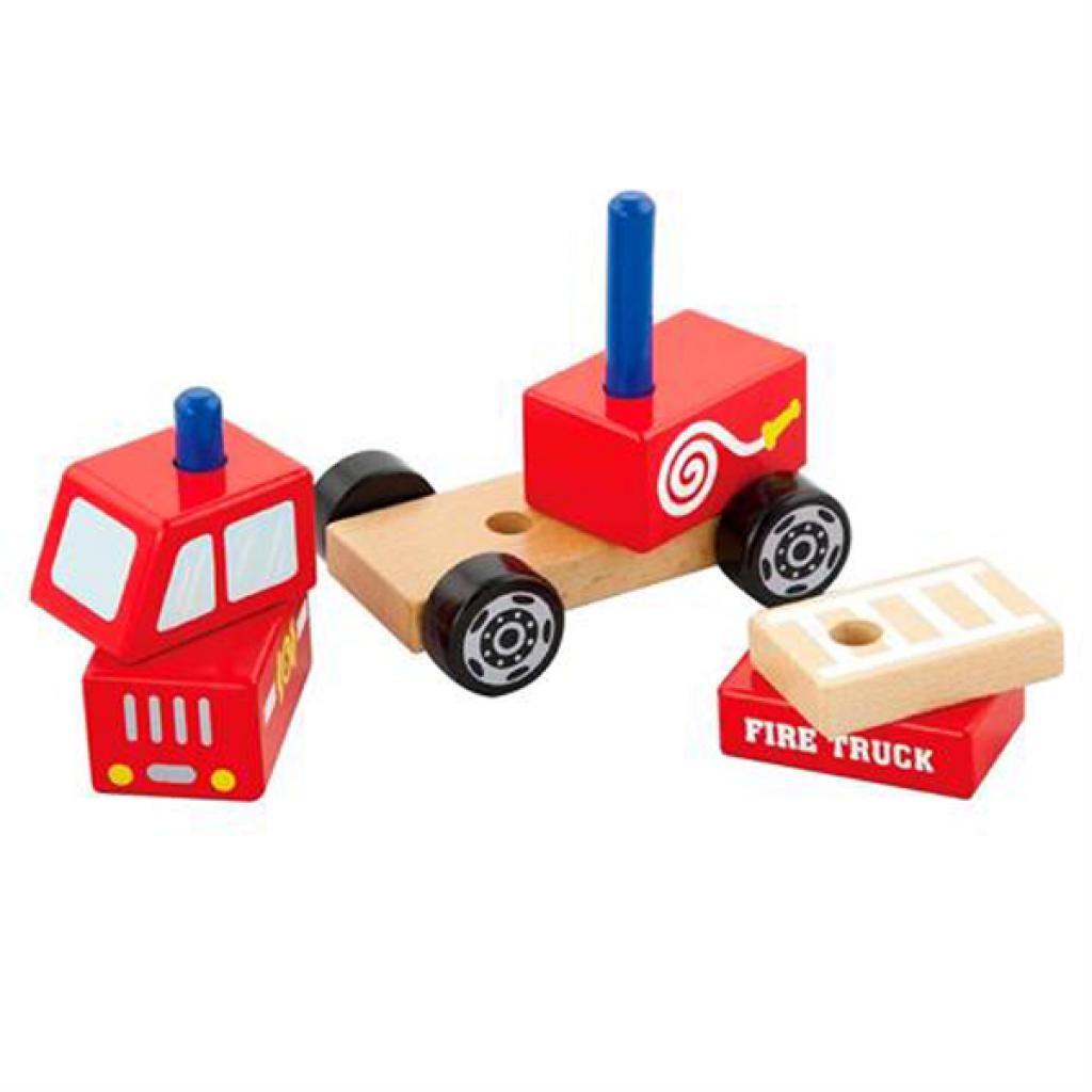 Розвиваюча іграшка Viga Toys пірамідка Пожежна машинка (50203FSC) зображення 3