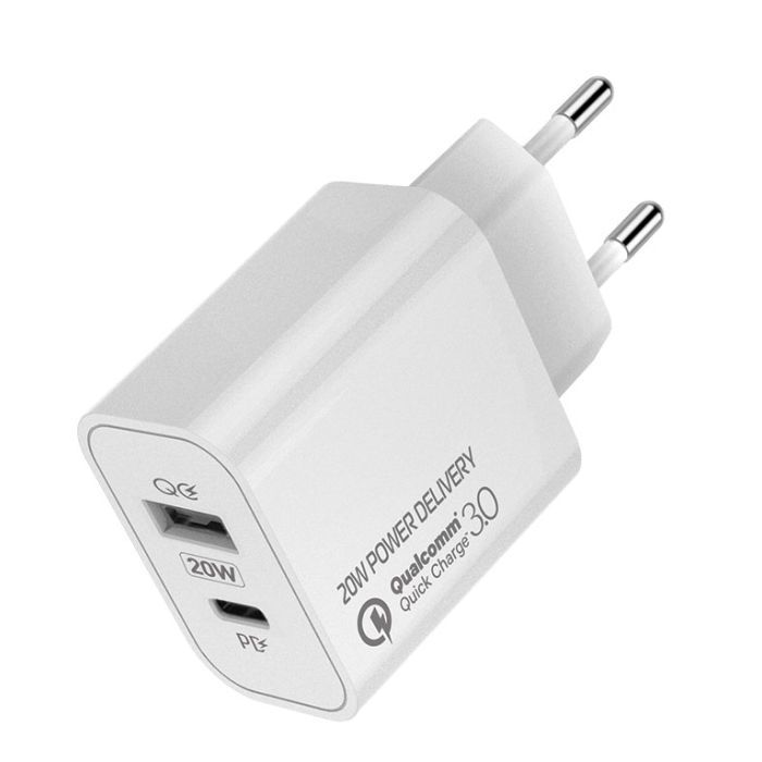 Зарядний пристрій ColorWay Type-C PD + USB QC3.0 (20W) V2 white (CW-CHS025QPD-WT) зображення 5