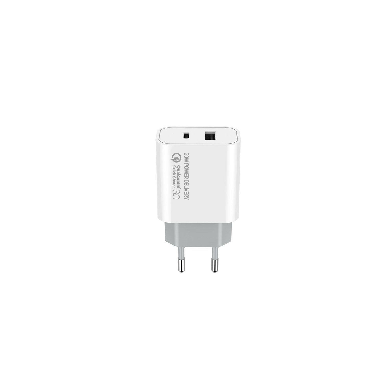 Зарядний пристрій ColorWay Type-C PD + USB QC3.0 (20W) V2 white (CW-CHS025QPD-WT)
