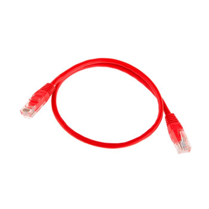 Патч-корд 1м, RJ-45, Cat.5e, CU, мідь, червоний Ritar (PCR-CU/1Rd / 04271)