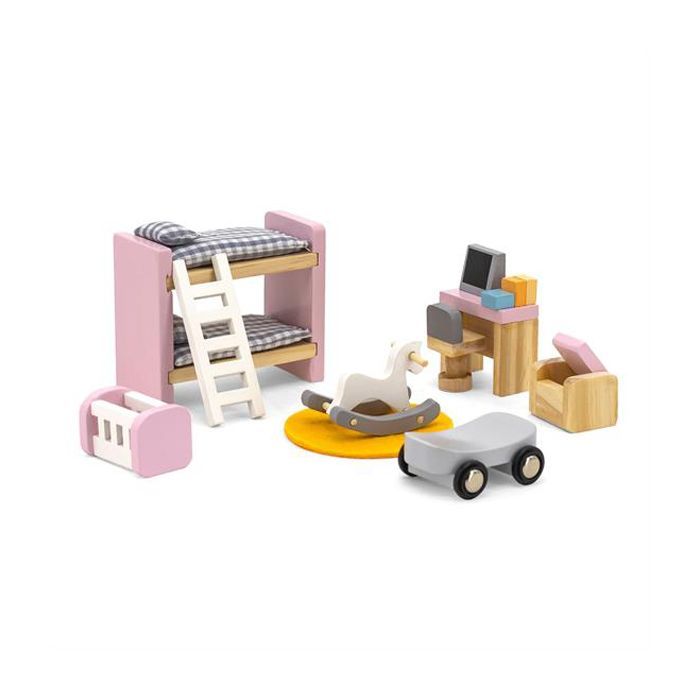 Игровой набор Viga Toys Деревянная мебель для кукол PolarB Детская комната (44036) изображение 2