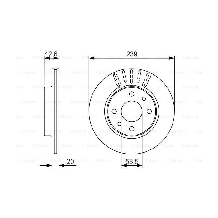 Гальмівний диск Bosch 0 986 479 082