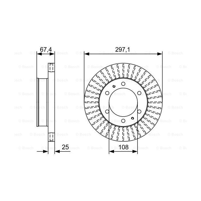 Гальмівний диск Bosch 0 986 479 A96 зображення 5