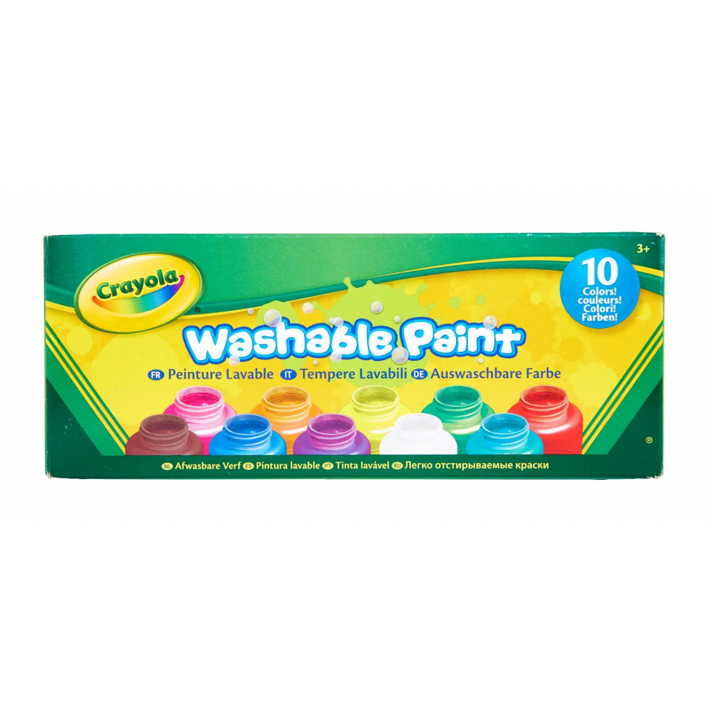 Гуашевые краски Crayola Classic Washable 10 шт в бутылках (256324.006)
