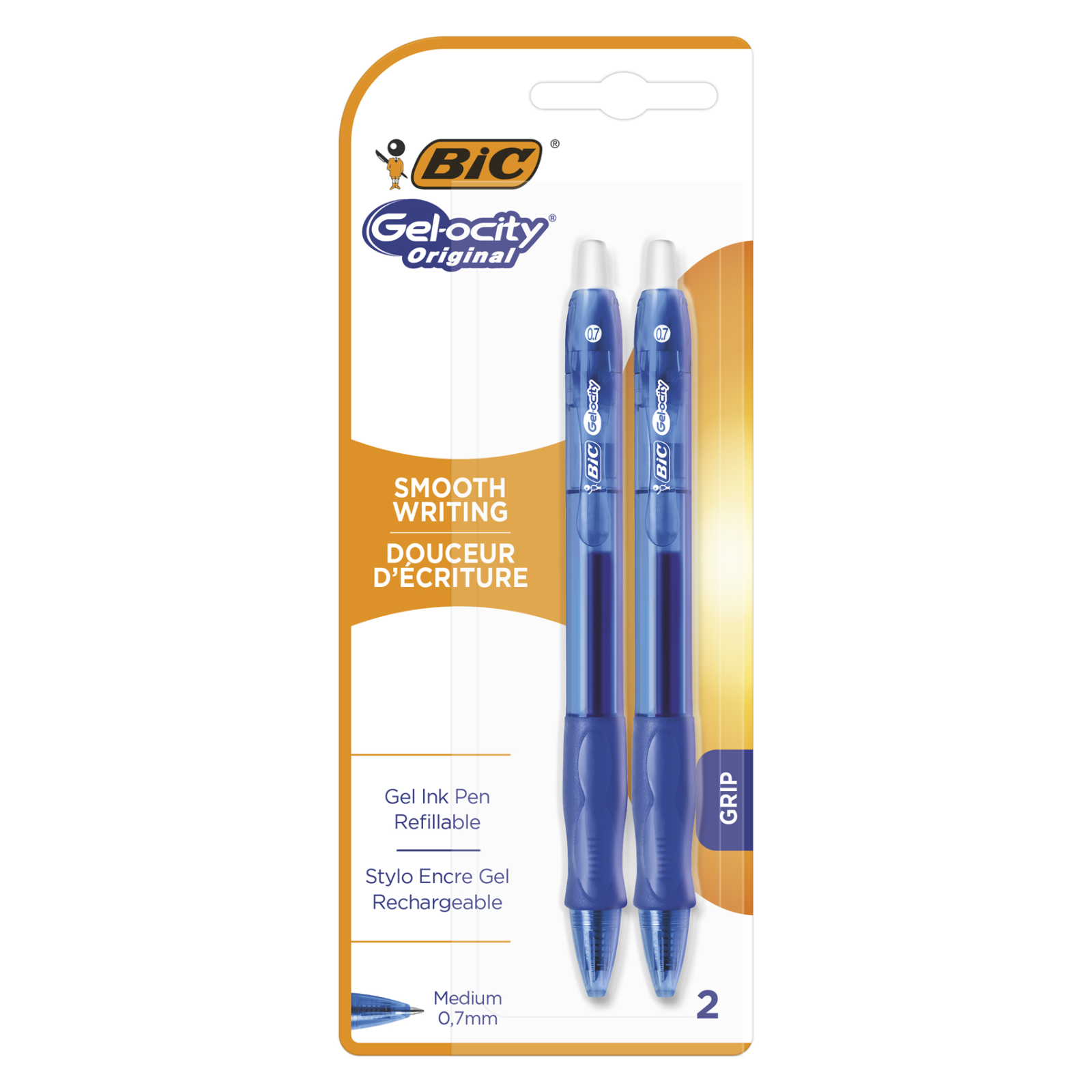 Ручка гелева Bic Gel-Ocity Original, синя 2 шт в блістері (bc964754)