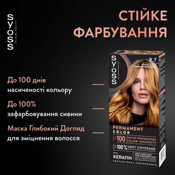 Краска для волос Syoss 8-7 Карамельный блонд 115 мл (9000100633260) изображение 2