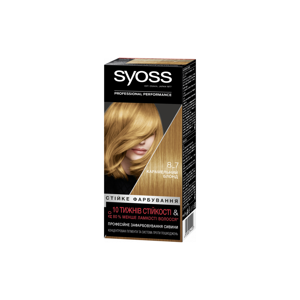 Фарба для волосся Syoss 8-7 Карамельний блонд 115 мл (9000100633260)