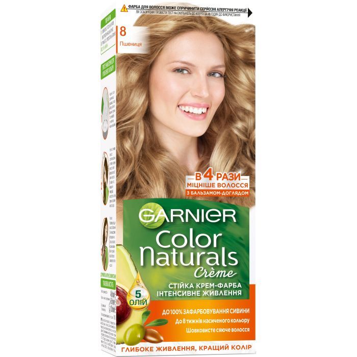 Краска для волос Garnier Color Naturals 8 Глубокий пшеничный 110 мл (3600540676771)