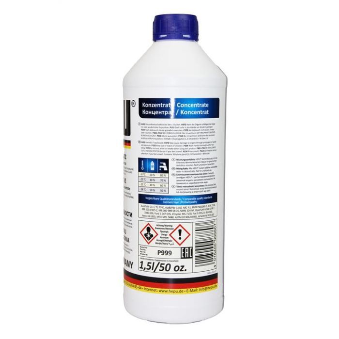 Антифриз HEPU концентрат синий 1,5 л. (HEPU P999) изображение 2