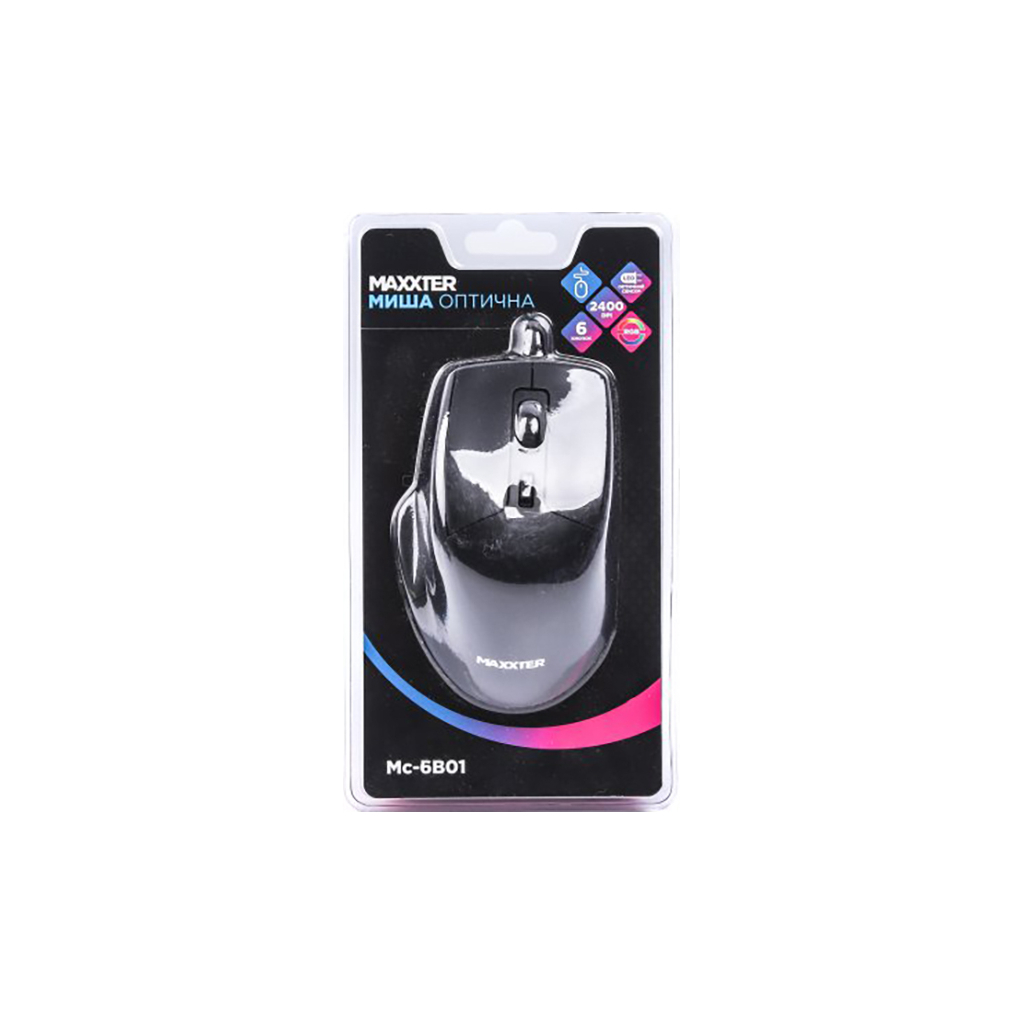 Мишка Maxxter Mc-6B01 USB Black (Mc-6B01) зображення 4