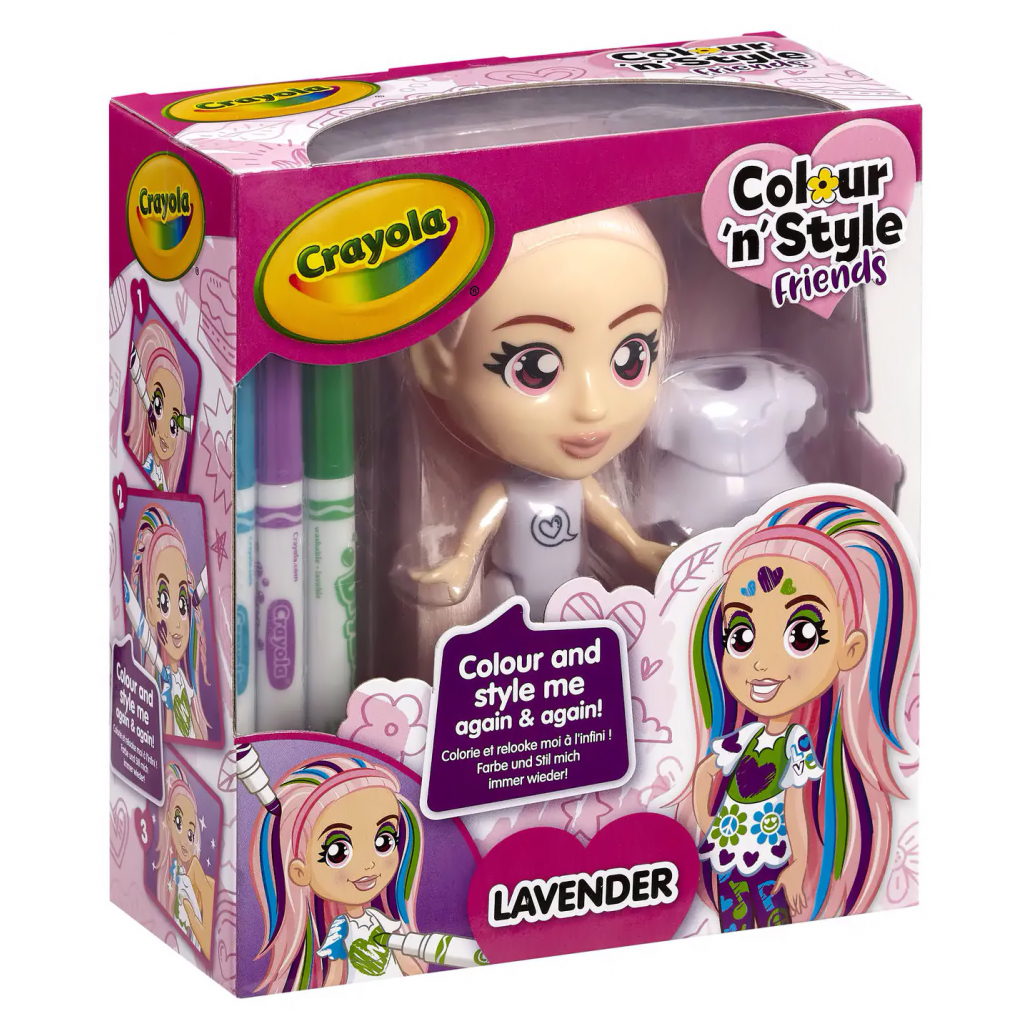 Набір для творчості Crayola Colour n Style Стильні дівчата Лаванда (918940.005) зображення 6