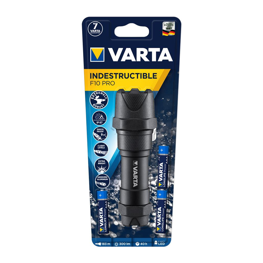 Фонарь Varta Indestructible F10 Pro LED 3хААА (18710101421) изображение 4