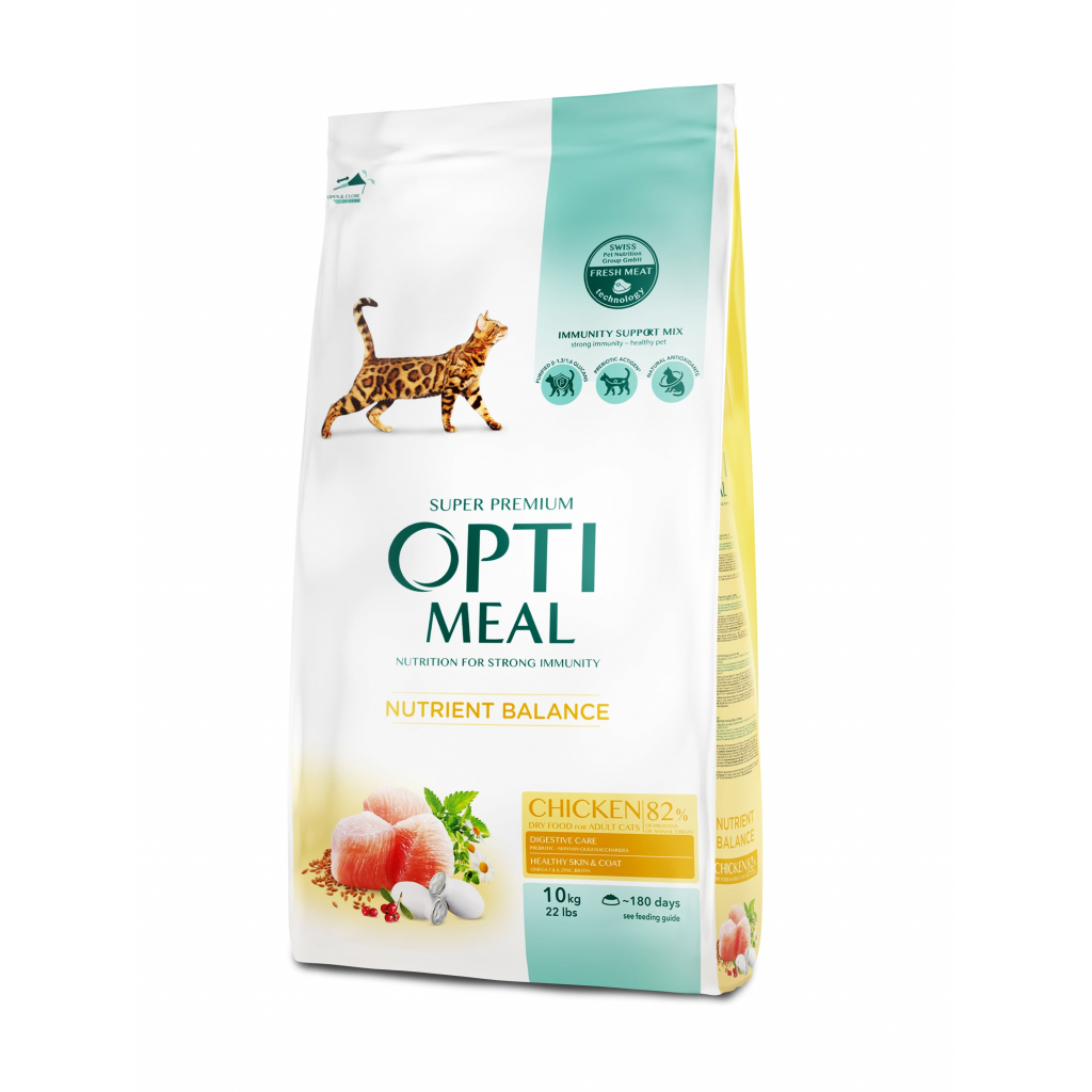 Сухой корм для кошек Optimeal со вкусом курицы 4 кг (B1841201)