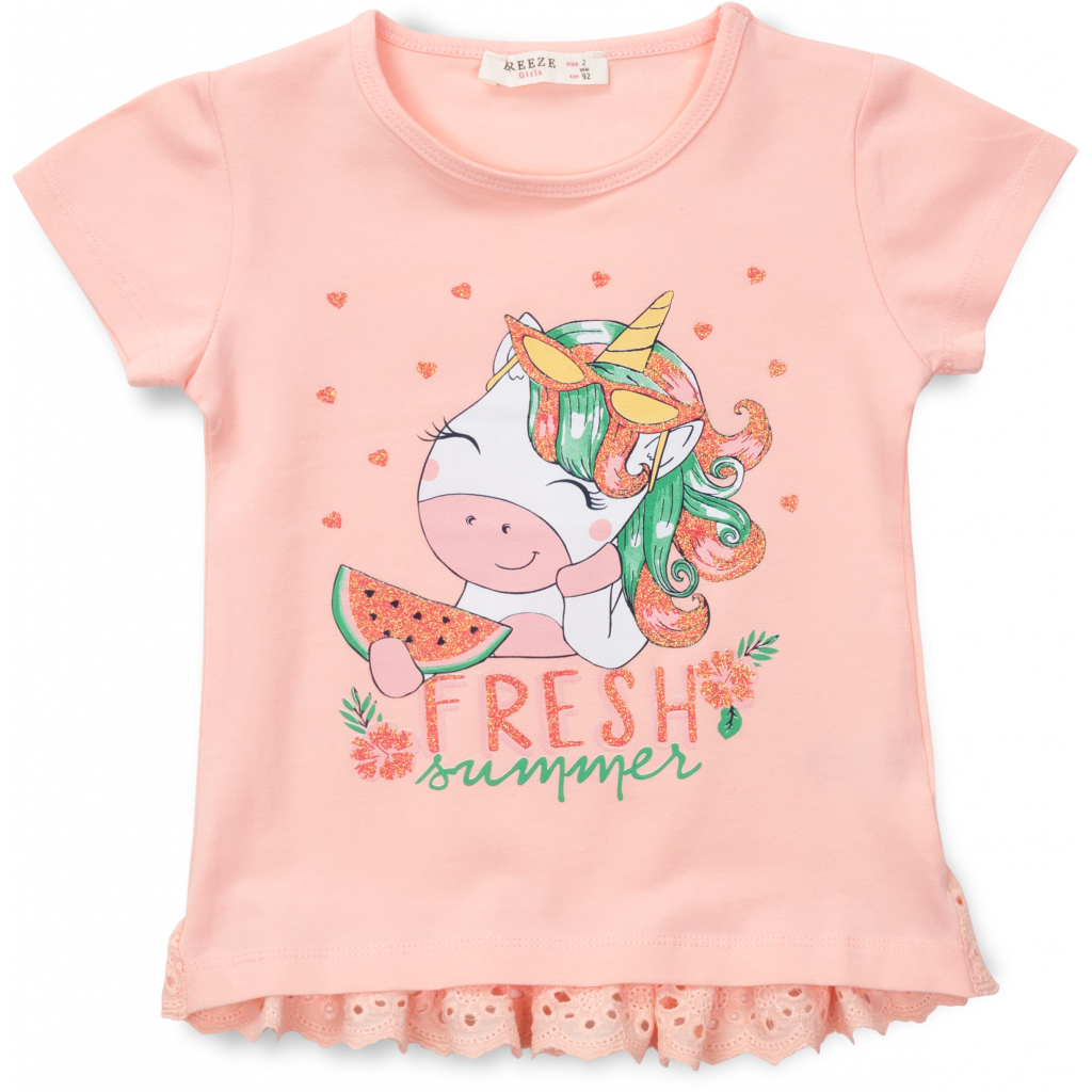 Набір дитячого одягу Breeze з єдинорогом (13741-110G-peach) зображення 2