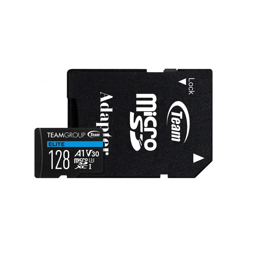 Карта памяти Team 128GB microSDXC class 10 UHS-I/U3 Elite (TEAUSDX128GIV30A103)