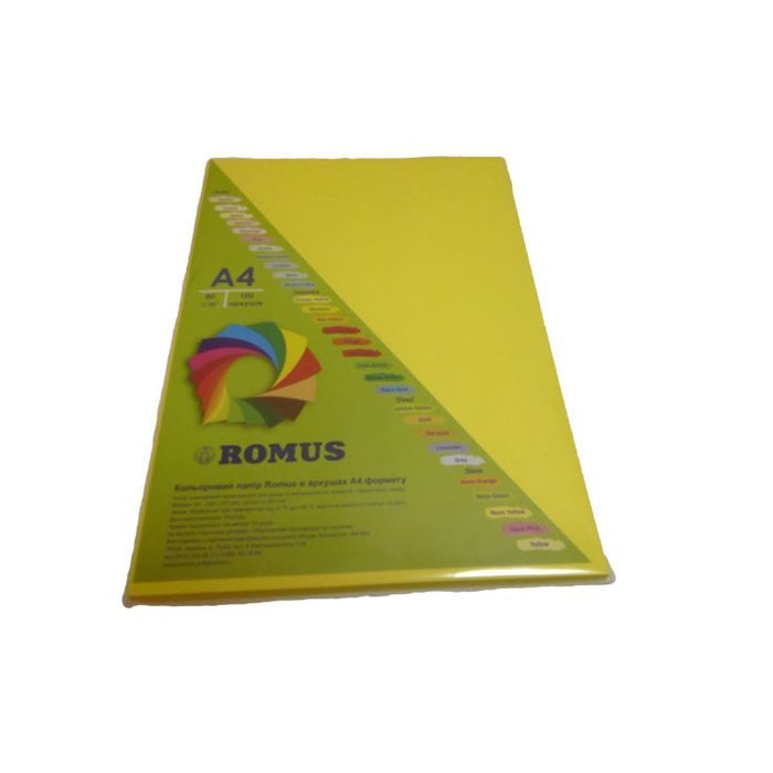 Бумага Romus A4 160 г/м2 100sh Canary yellow (R50805)