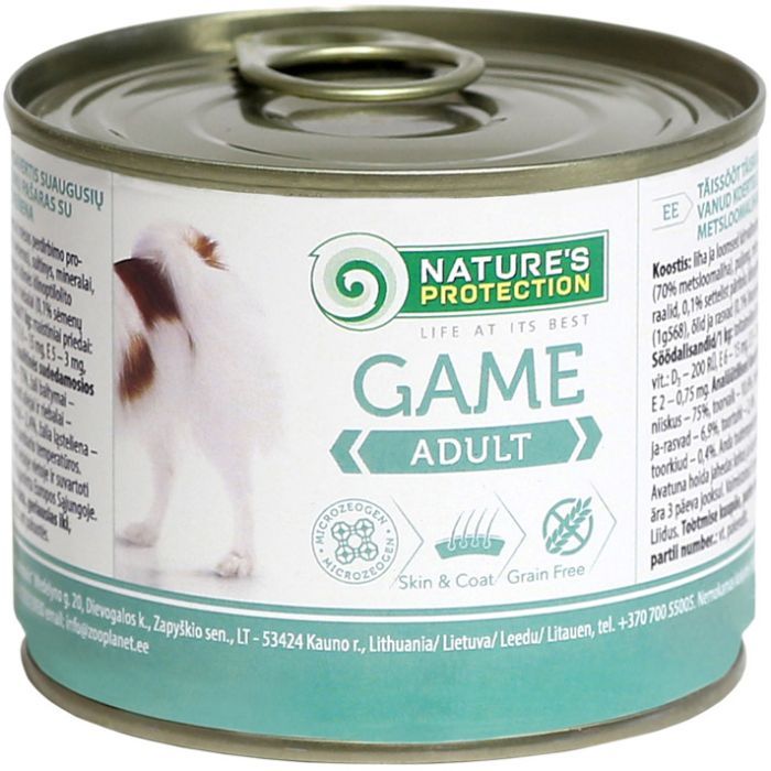 Консервы для собак Nature's Protection Adult Game 200 г (KIK45092)