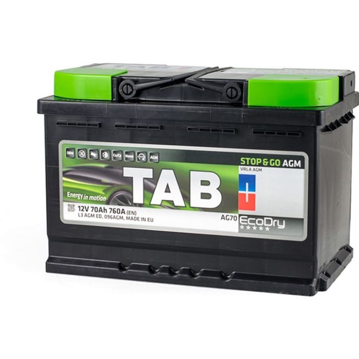 Аккумулятор автомобильный TAB 70 Ah/12V AGM Euro (213 070)