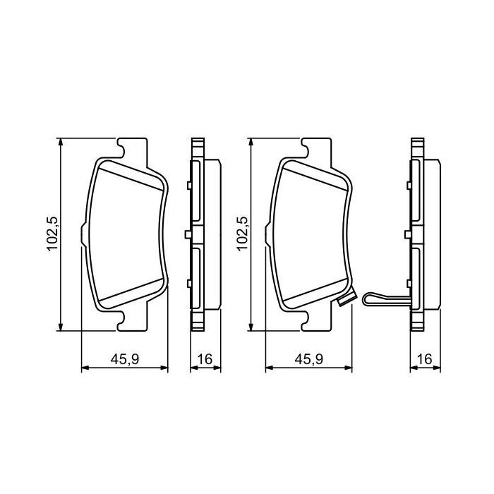 Гальмівні колодки Bosch 0 986 494 182 зображення 2
