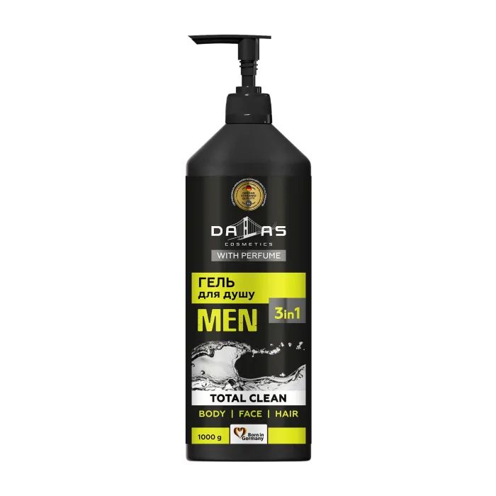 Гель для душа Dalas Cosmetics Total Clean 3 в 1 для мужчин 1000 г (4260637721280)