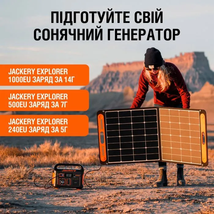 Портативна сонячна панель Jackery SOLARSAGA 100W (21-0002-000059) зображення 8