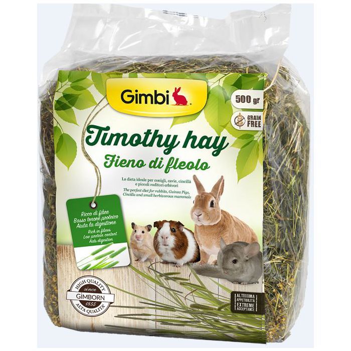 Корм для гризунів GimBi Grain Free Сіно тимофіївки 500 г (4002064205151)