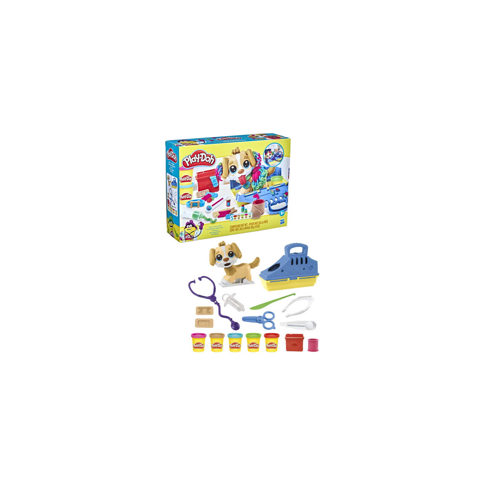 Набір для творчості Hasbro Play-Doh Прийом у ветеринара з пластиліном (F3639) зображення 2