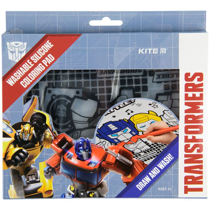 Подкладка настольная Kite силиконовая раскраска Transformers, 30х40см (TF22-424) изображение 2