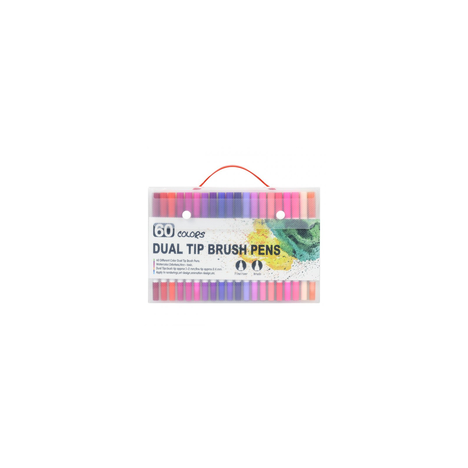 Фломастеры WEIBO акварельные двухсторонние, 60 цветов (CY2228) изображение 3