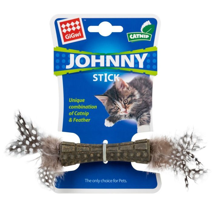 Іграшка для котів GiGwi Catnip Спресована котяча м'ята з пір'ям 8 см (75335) зображення 2