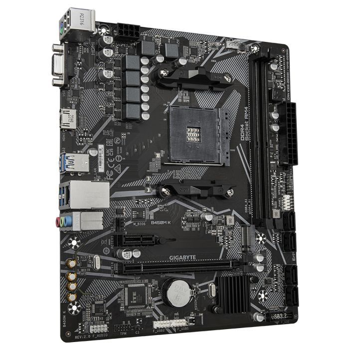 Материнська плата GIGABYTE B450M K зображення 2