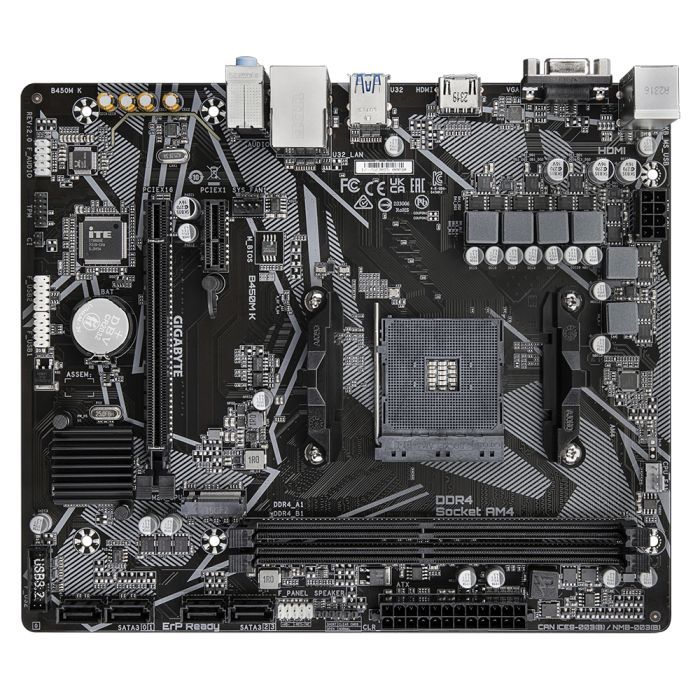 Материнська плата GIGABYTE B450M K зображення 3