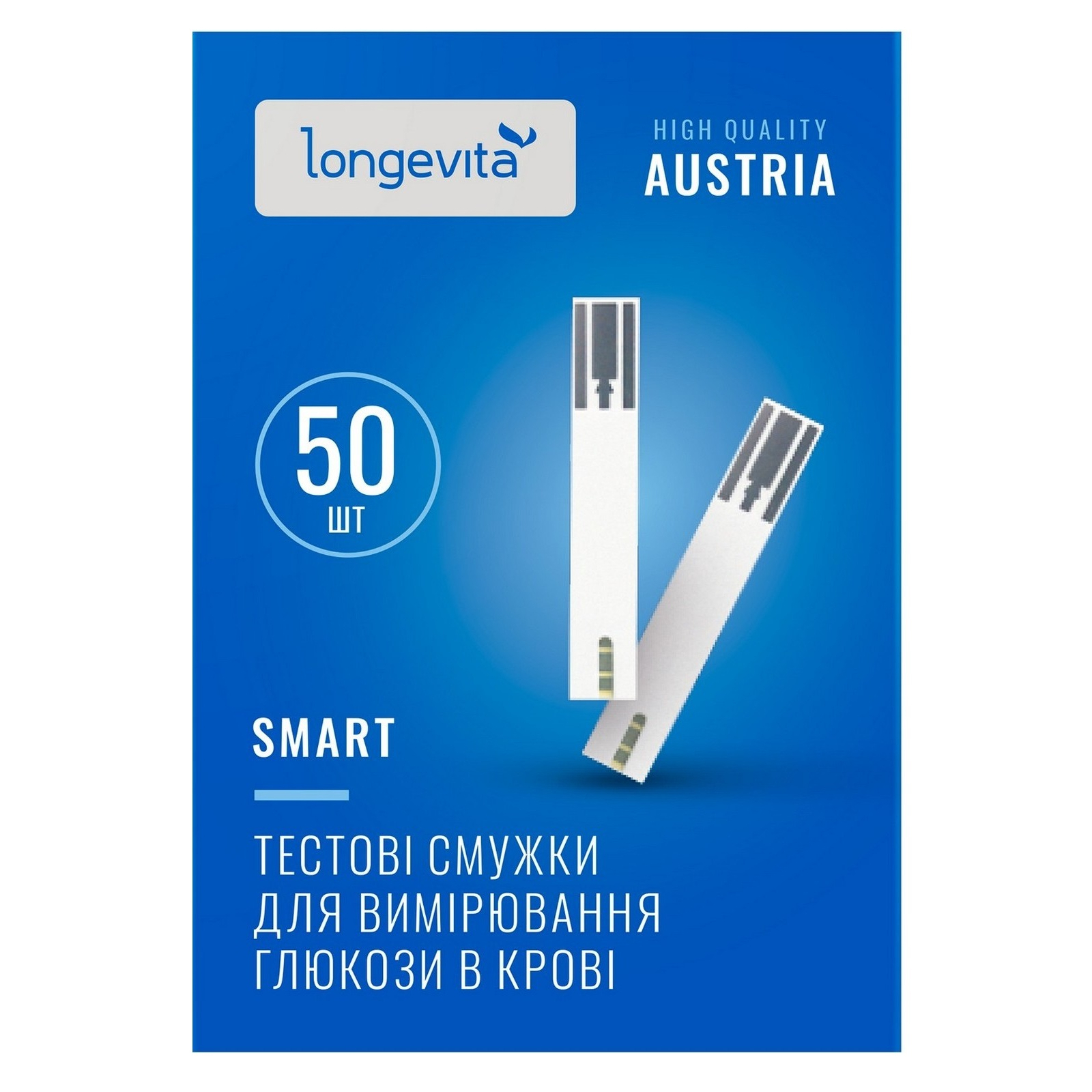Тест-смужки для глюкометра Longevita Smart 50 шт. (6397644)
