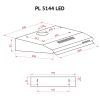 Витяжка кухонна Perfelli PL 5144 I LED зображення 11