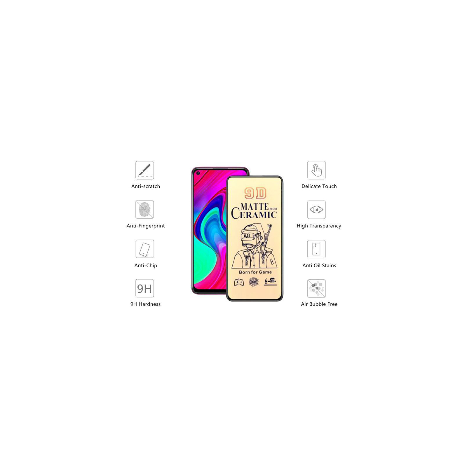 Стекло защитное Drobak Matte Ceramics Xiaomi Redmi Note 9 (494930) изображение 4