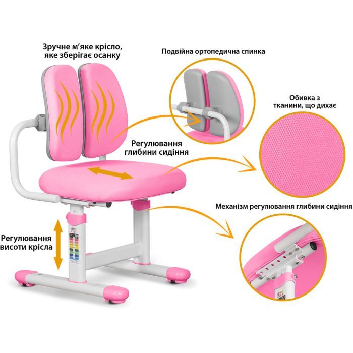 Парта зі стільцем Evo-kids BD-23 BL зображення 4