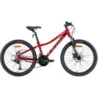 Велосипед Leon 24" Junior AM DD рама-12" 2022 Red/Grey (OPS-LN-24-076)