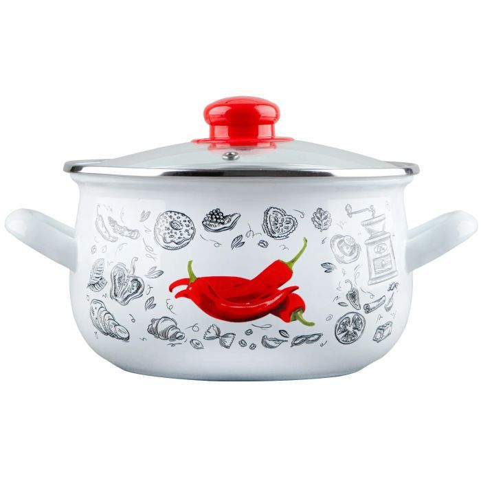 Кастрюля Gusto "Перчинка" Б 18 см 3,1 л (GT-T-118-WP)