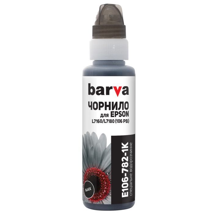 Чорнило Barva Epson 106 70 мл, PhotoBlack, OneKey, water-soluble (E106-782e)