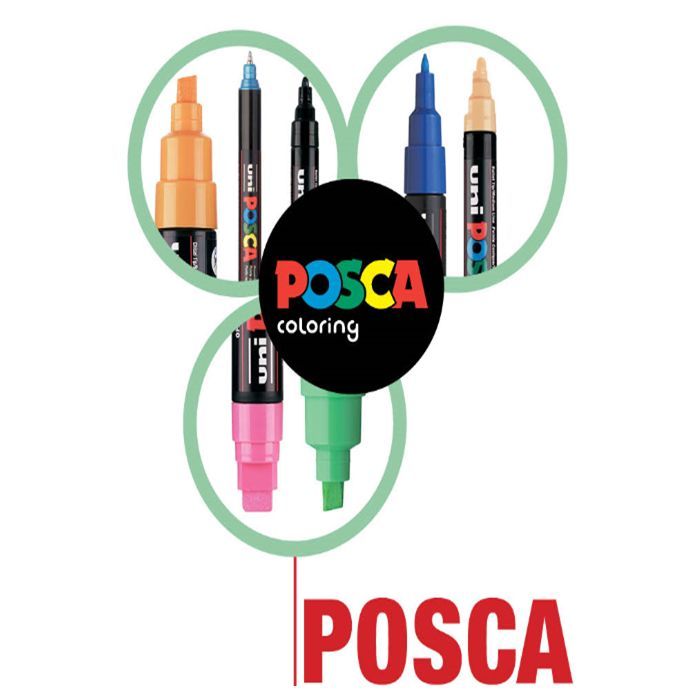 Художественный маркер UNI Posca White 0.9-1.3 мм (PC-3M.White) изображение 2