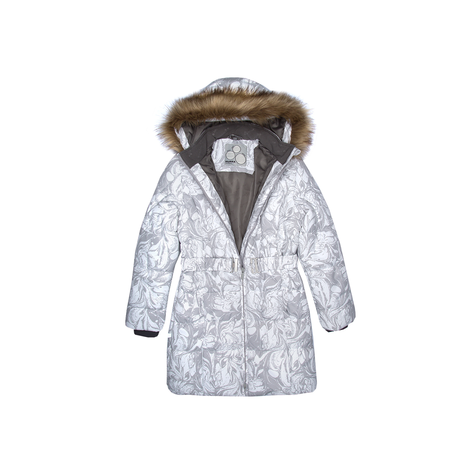 Пальто Huppa YACARANDA 12030030 белый с принтом 110 (4741632039445) изображение 4