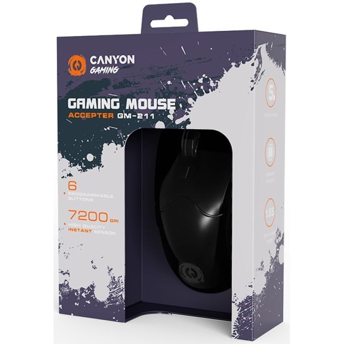 Мышка Canyon Accepter GM-211 USB Black (CND-SGM211) изображение 6