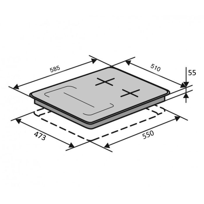 Варочна поверхня Ventolux HG622 B9G CS I (BK) зображення 8